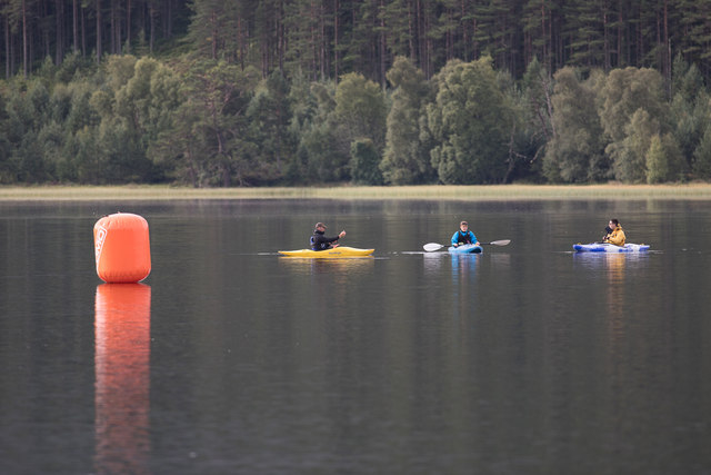 First buoy and safety crew for the Aviemore Triathlon
